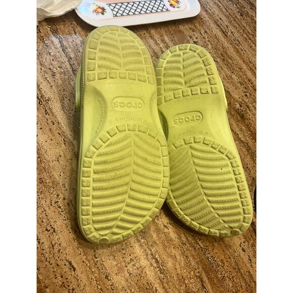 Crocs Classic Clog lime Green W10-11 M8-9 Comfort Slip On Foam Sandals wide - Picture 7 of 10